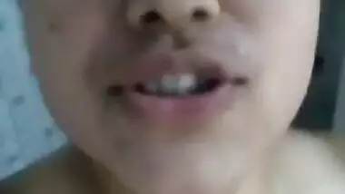 Super hot big boobs girl selfie for boyfriend from bathroom with hindi audio