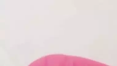 Unsatisfied aunty showing huge boobs to lover viral MMS