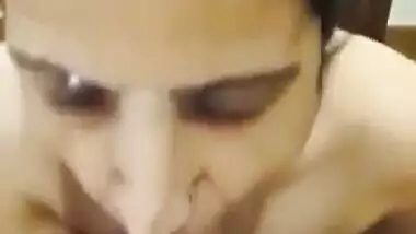 Desi horny girlfriend take cum on her face
