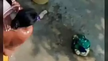 Desi Bhabi Outdoor Bath Recorded By Debar