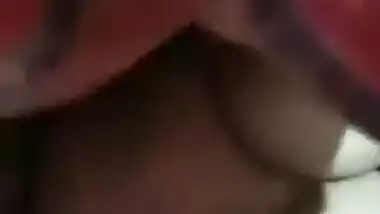 Smiling cute girl nude video call with boyfriend