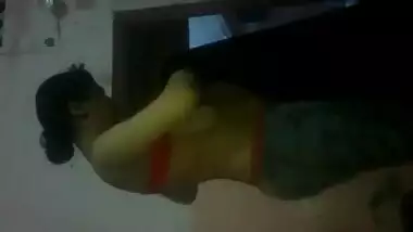 Girl striping her jeans n top