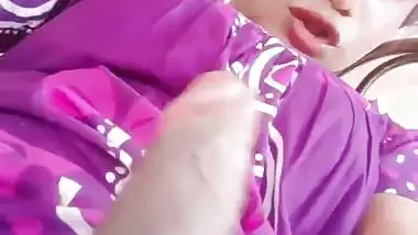 Sexy shemale masturbating and showing her big dick