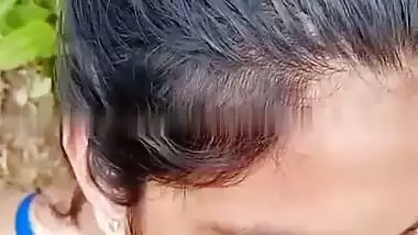 Outdoor HD desi porn of a sexy girl fucking in bushes