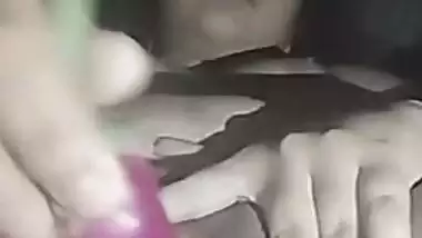 Big brinjal piercing pussy of horny desi girlfriend