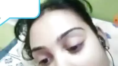 Today Exclusive- Cute Desi Girl Showing Her Boobs And Pussy On Video Call Part 2