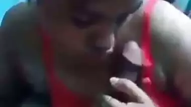 Desi MMS of a girl showing her boobs and sucking a dick