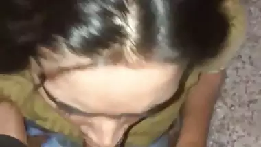 Horny Chennai girl gives a deep Tamil blowjob to her friend