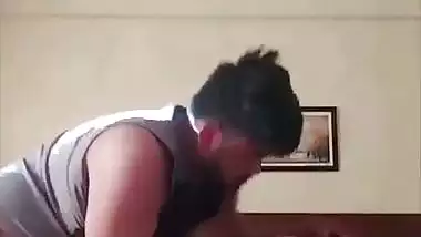 Slim Mumbai girl in doggy fucking with boyfriend