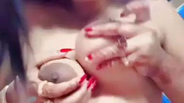 Bengali girl licking boobs with video call to lover