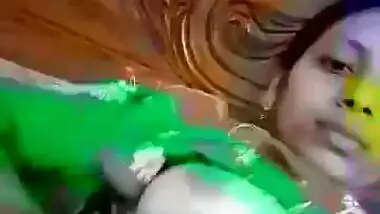 Displeased Bhabhi showing pussy to her new lover