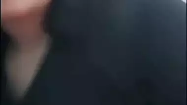 Beautiful girlfriend in maxi shows boobs viral video