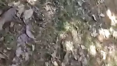 Outdoor Nepali porn of a girl sucking a dick and fucking