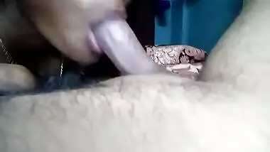 Sweet Indian teen thinks she is porn star while sucking BF's dick on cam